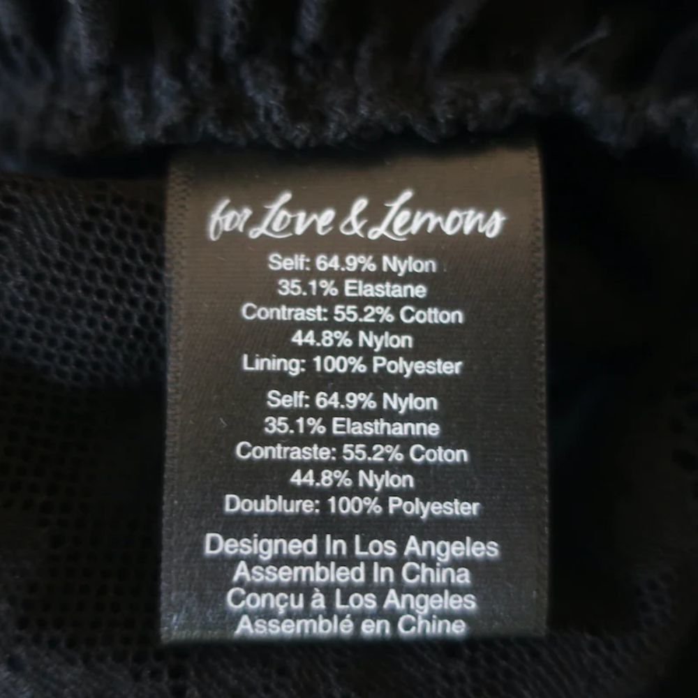 For Love & Lemons Ruched Lace Bustier Mini Dress Black Sz Extra Extra Small NEW - Picture 7 of 8